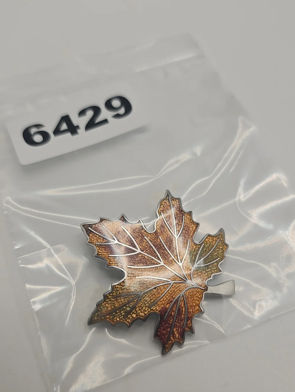 Bond Boyd Maple Leaf Enamel Brooch Womens Size OS Orange Vintage Canada Pin